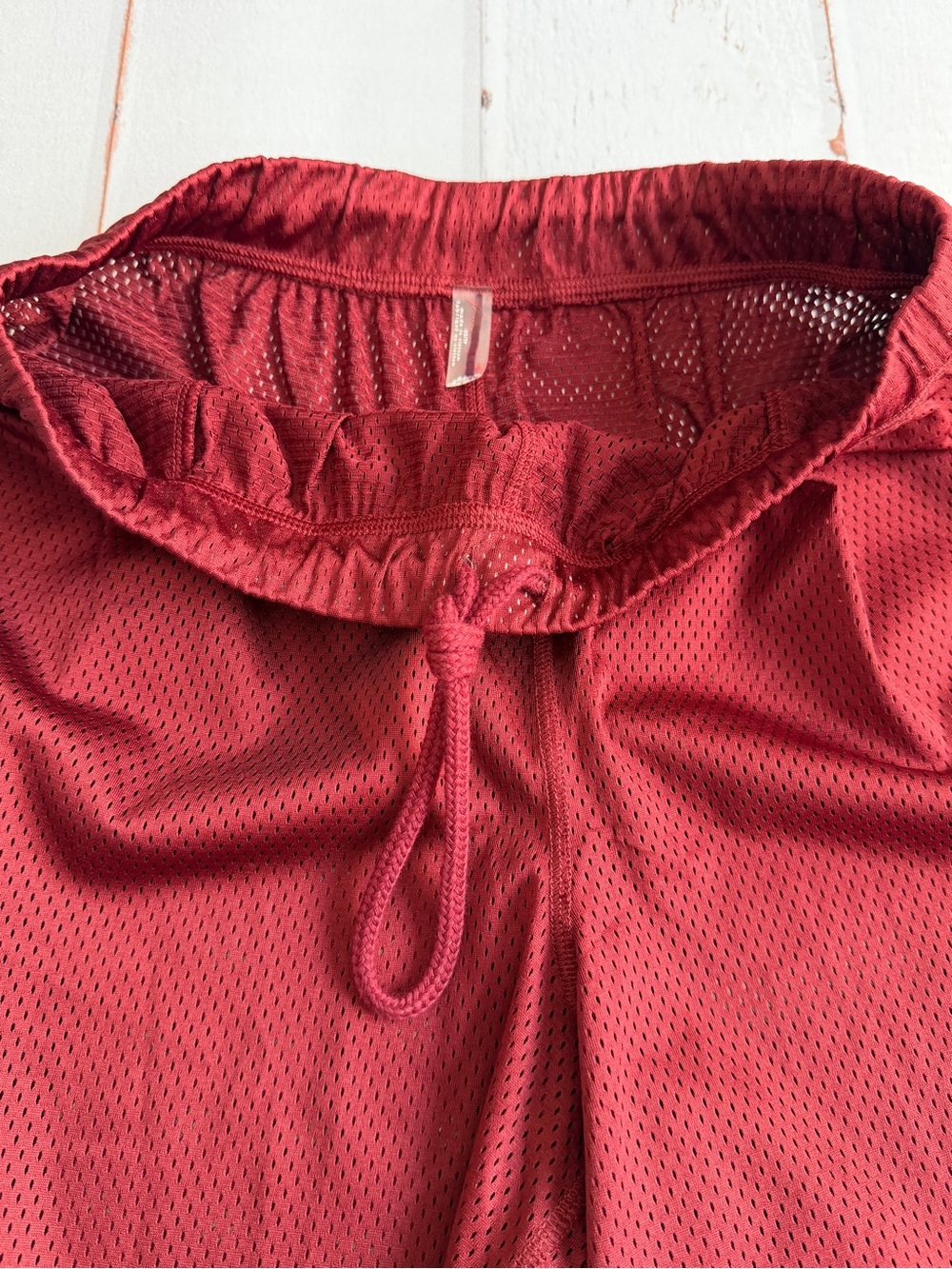 Free People Movement Mesh Athletic Running Shorts Burgundy White Stripe XS NWOT - Picture 5 of 8